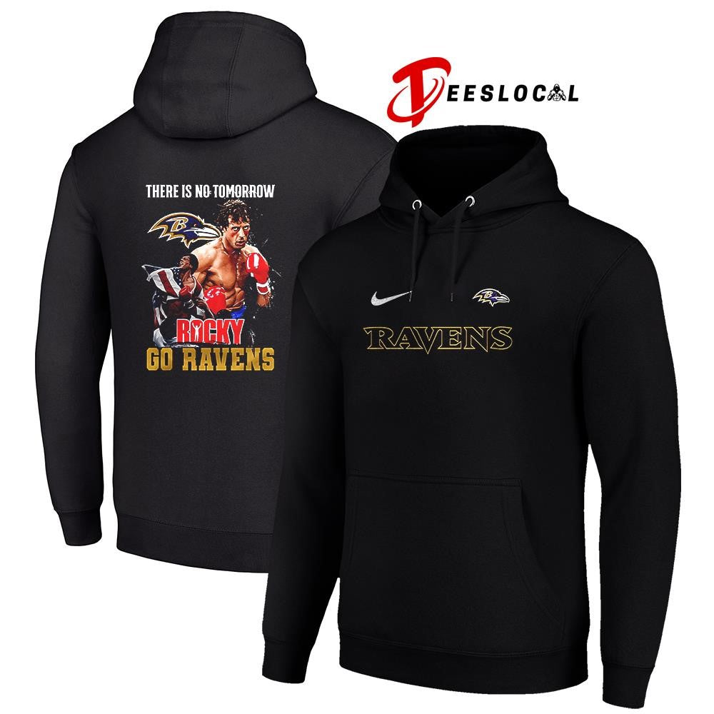 Baltimore Ravens x Rocky there is no tomorrow graphic shirt Unisex