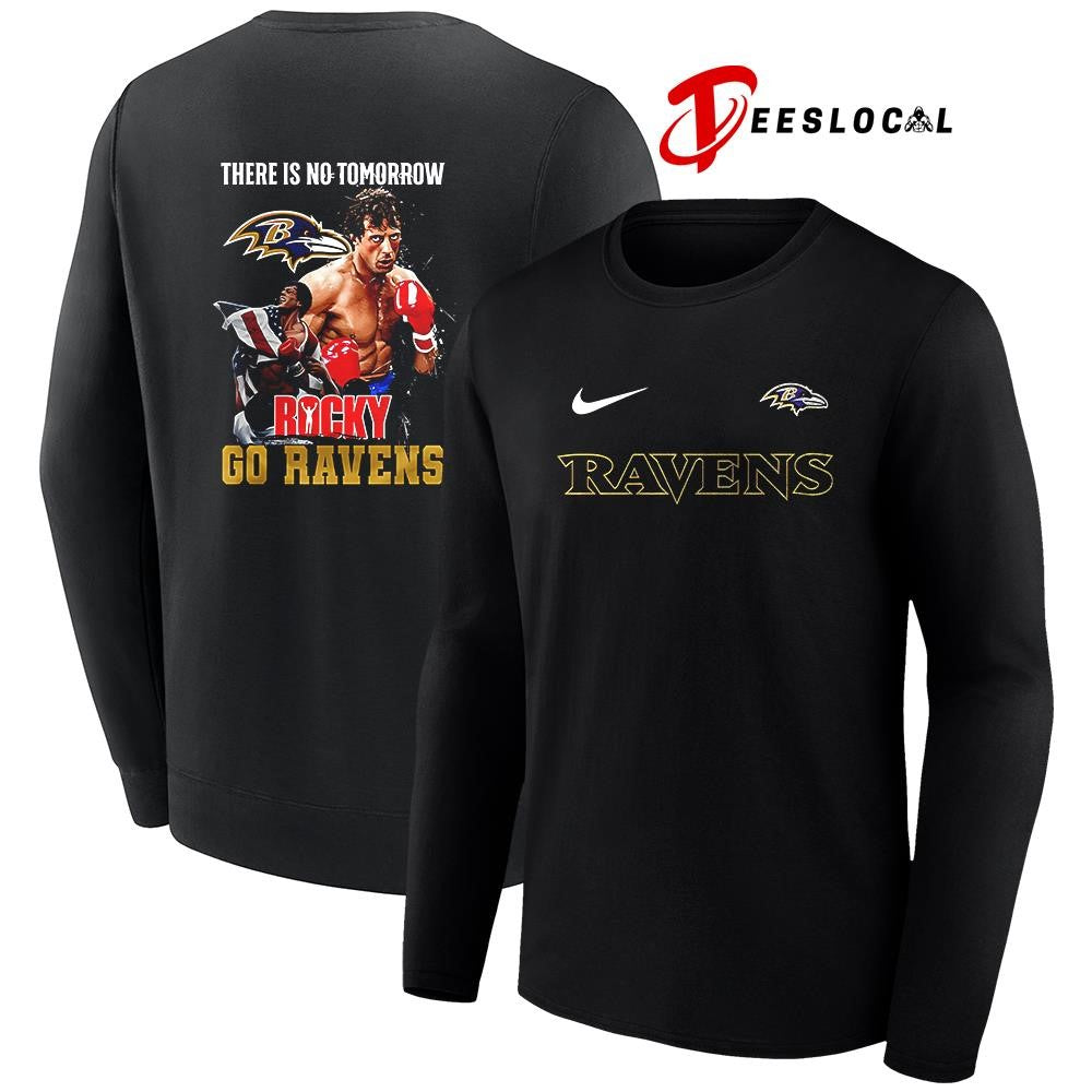 Baltimore Ravens x Rocky there is no tomorrow graphic shirt Unisex