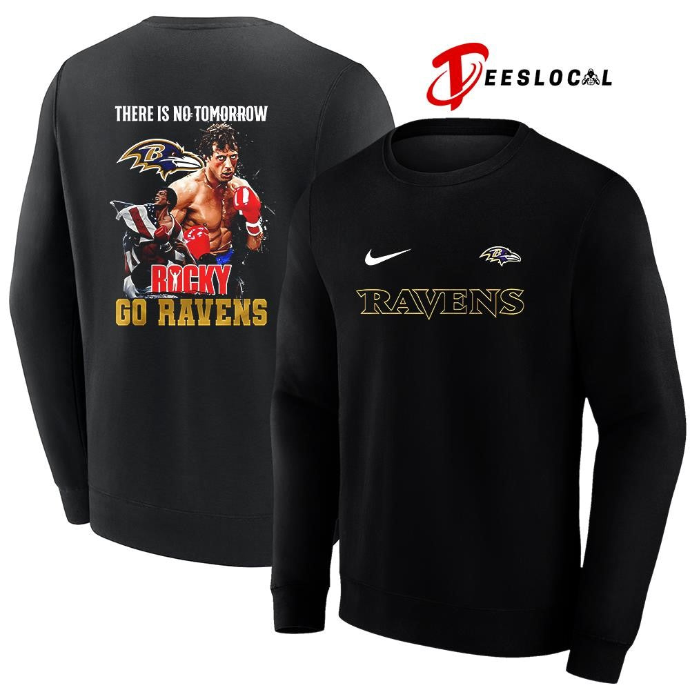 Baltimore Ravens x Rocky there is no tomorrow graphic shirt Unisex