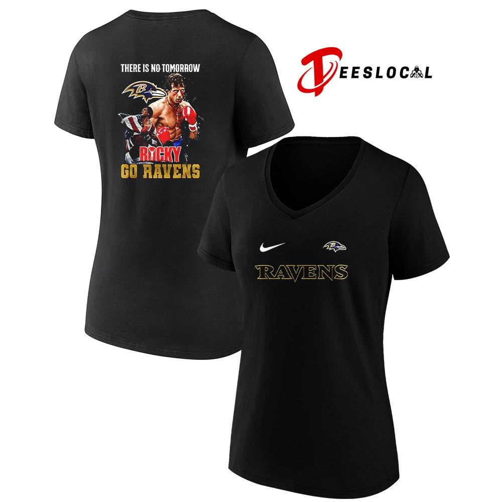 Baltimore Ravens x Rocky there is no tomorrow graphic shirt Unisex