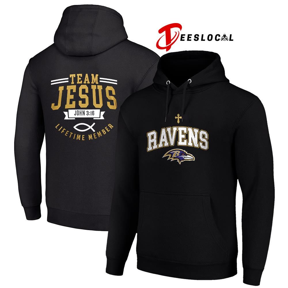 Baltimore Ravens x team Jesus lifetime member John 3 16 logo shirt Unisex