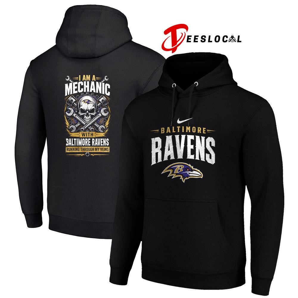 BaltimoreRavensIamamechanicrunningthroughmyveinsskeletonshirt Unisex