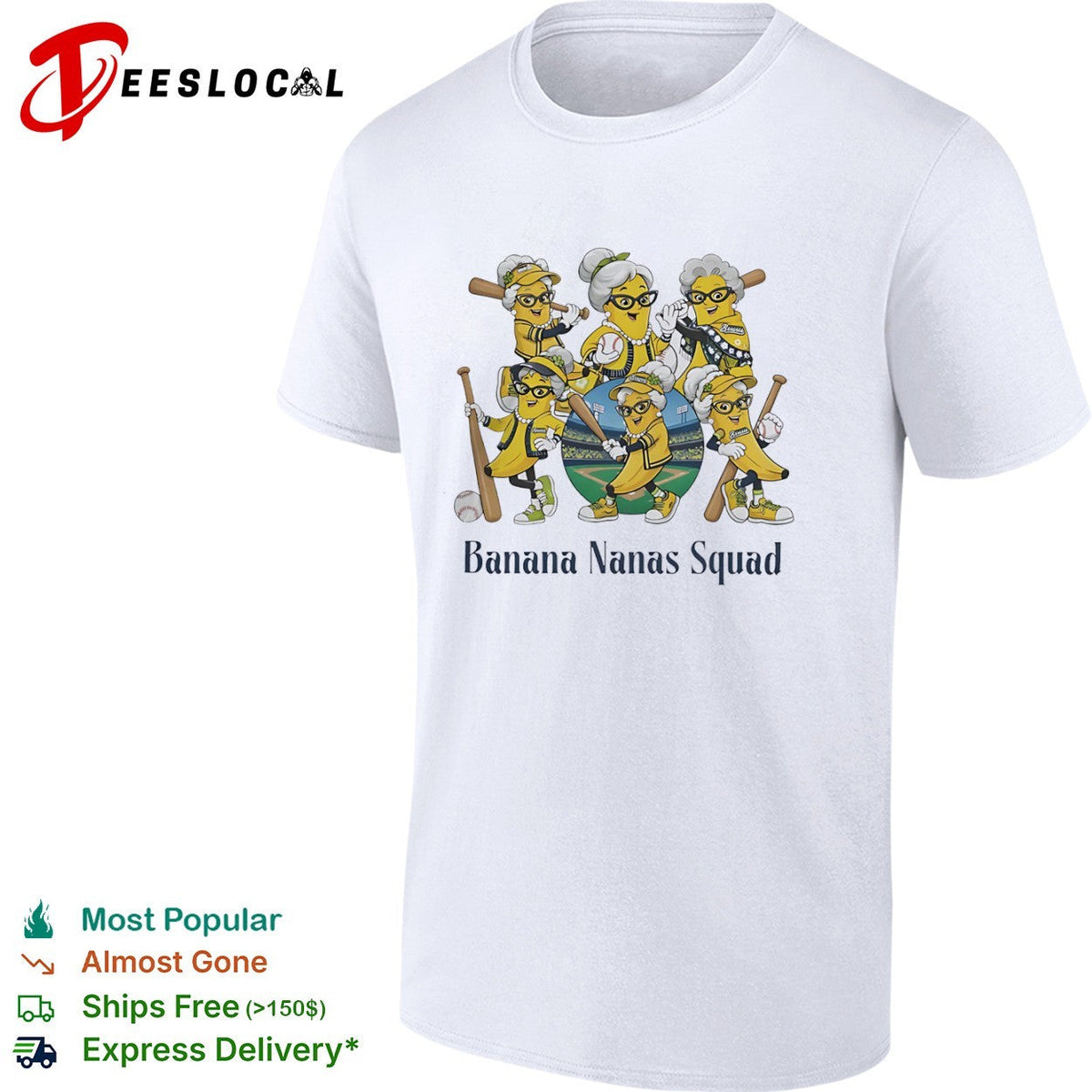 Banana Nanas Squad Savannah Bananas baseball characters shirt Unisex