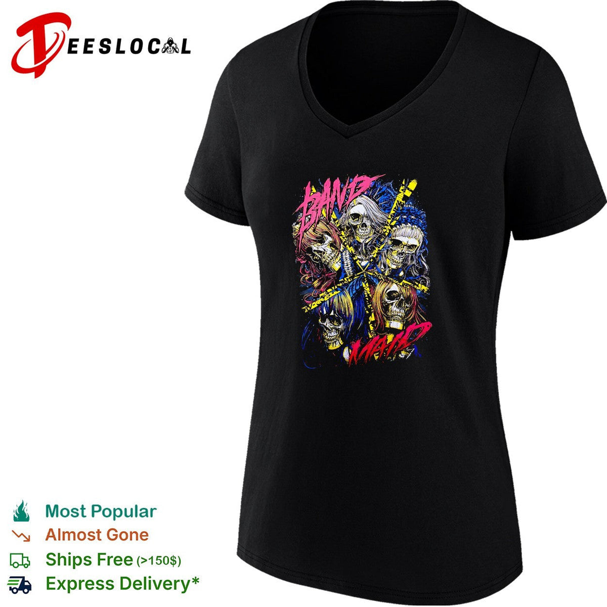 Band Maid skulls collage shirt Unisex