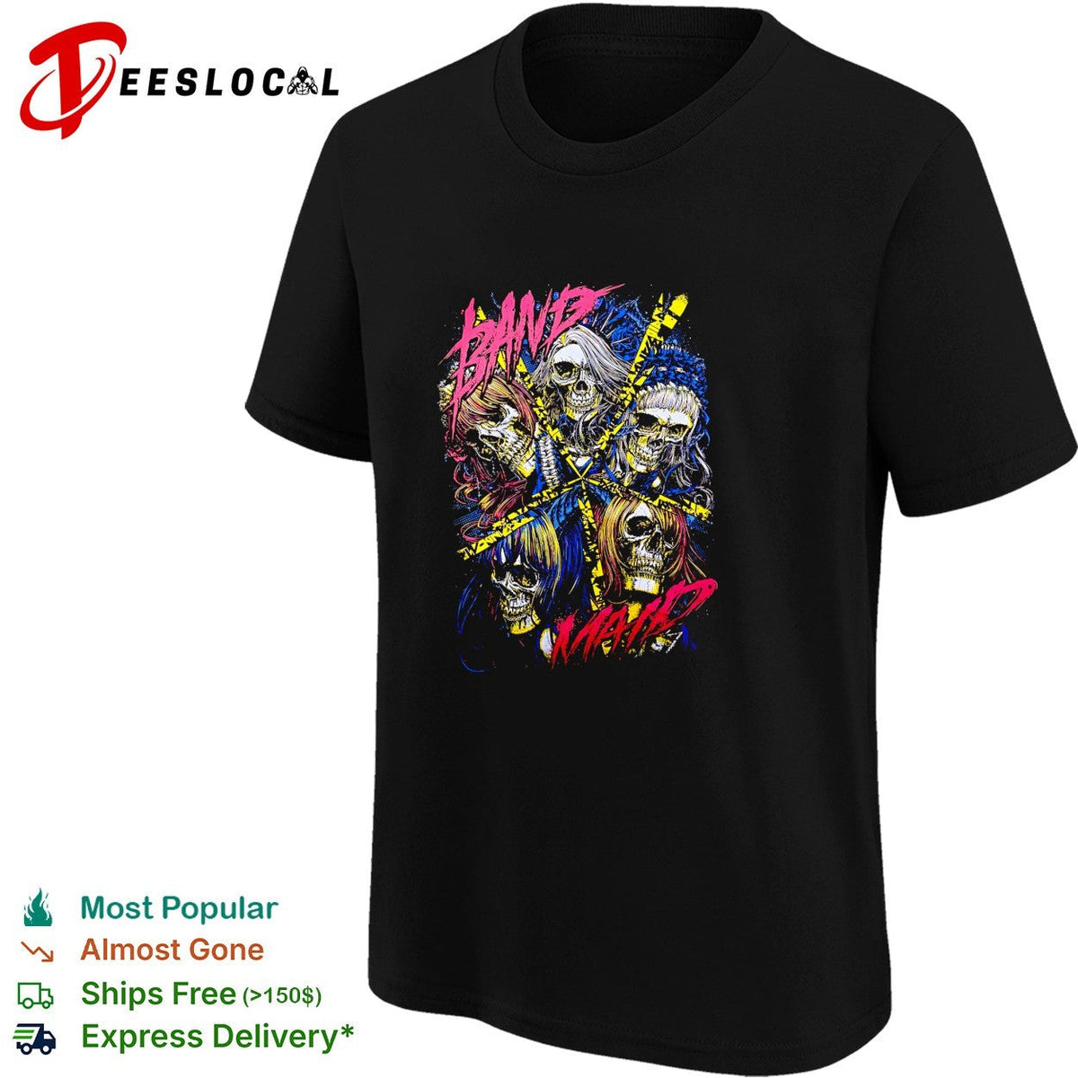 Band Maid skulls collage shirt Unisex