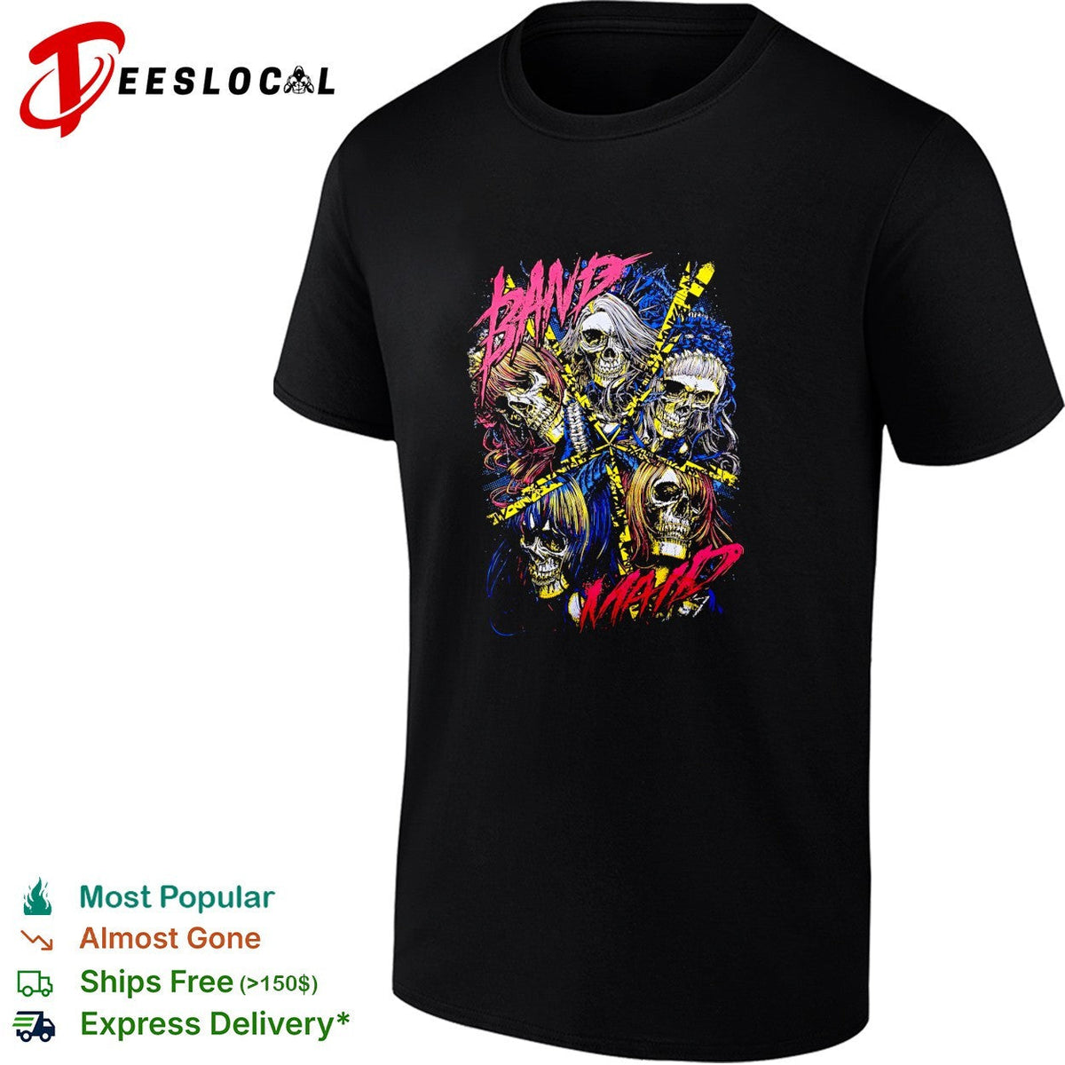Band Maid skulls collage shirt Unisex