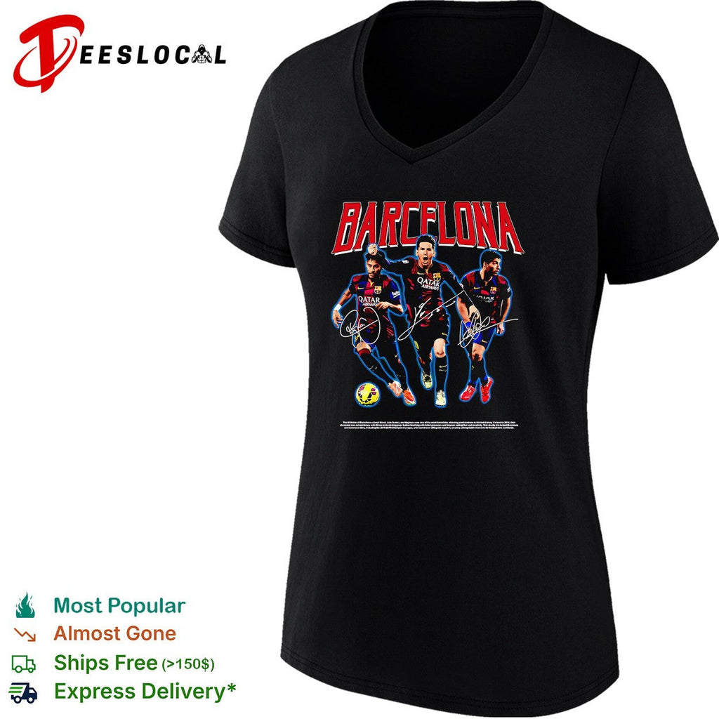 Barcelona Messi Suarez Neymar MSN portrait shirt Unisex