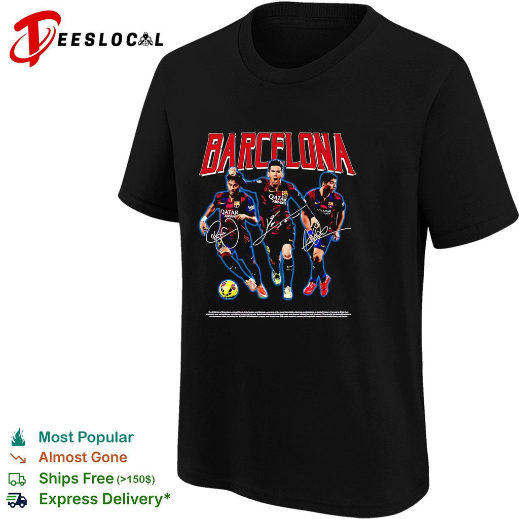 Barcelona Messi Suarez Neymar MSN portrait shirt Unisex