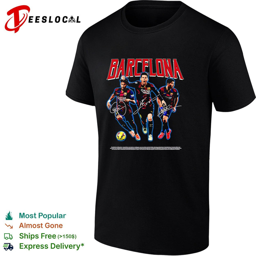 Barcelona Messi Suarez Neymar MSN portrait shirt Unisex