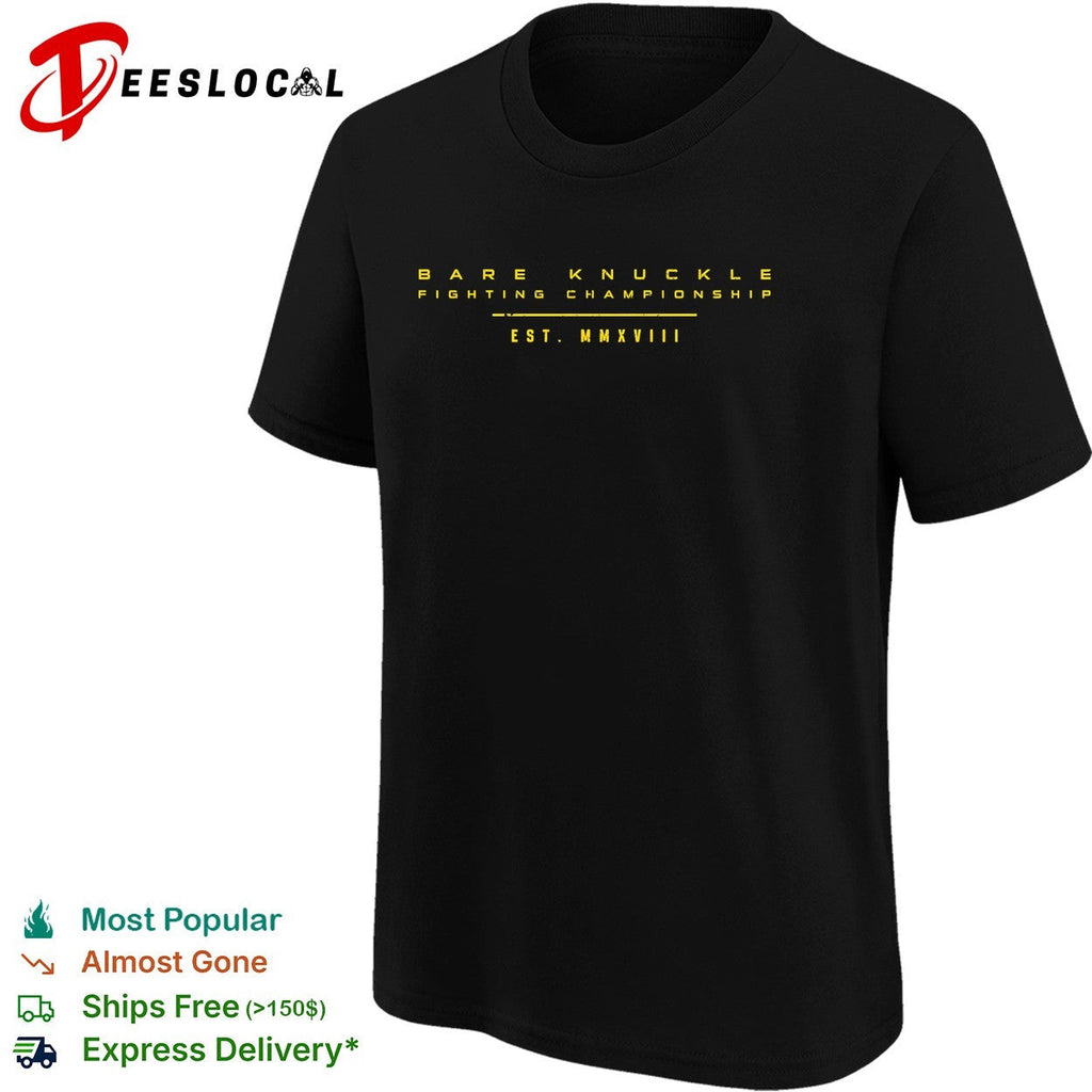 Bare knuckle fighting championship est emblem text shirt Unisex