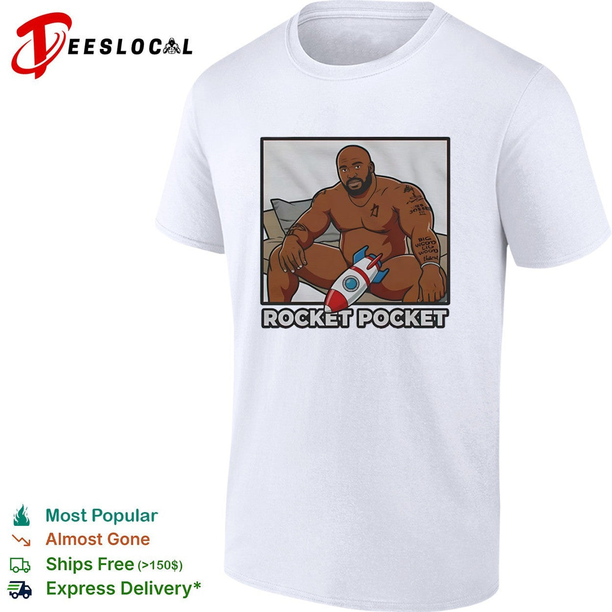Barry Wood Rocket Pocket Parody Internet Meme shirt Unisex