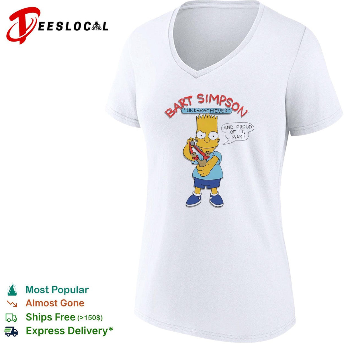 Bart Underachiever and proud of it man shirt Unisex