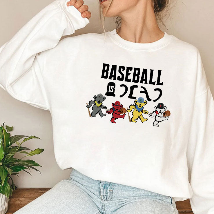 Baseball Is Dead Bear T Shirt Unisex