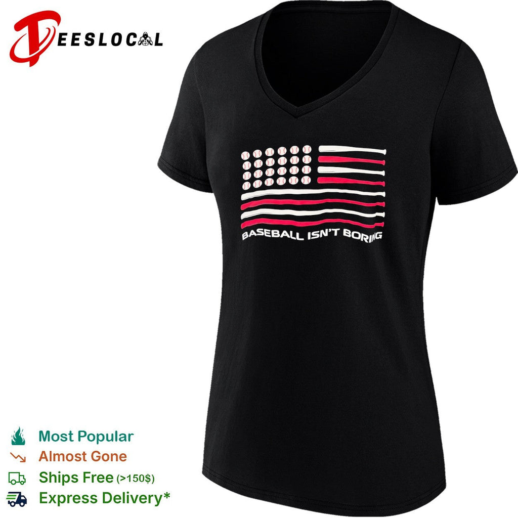 Baseball Isnt Boring American Flag shirt Unisex
