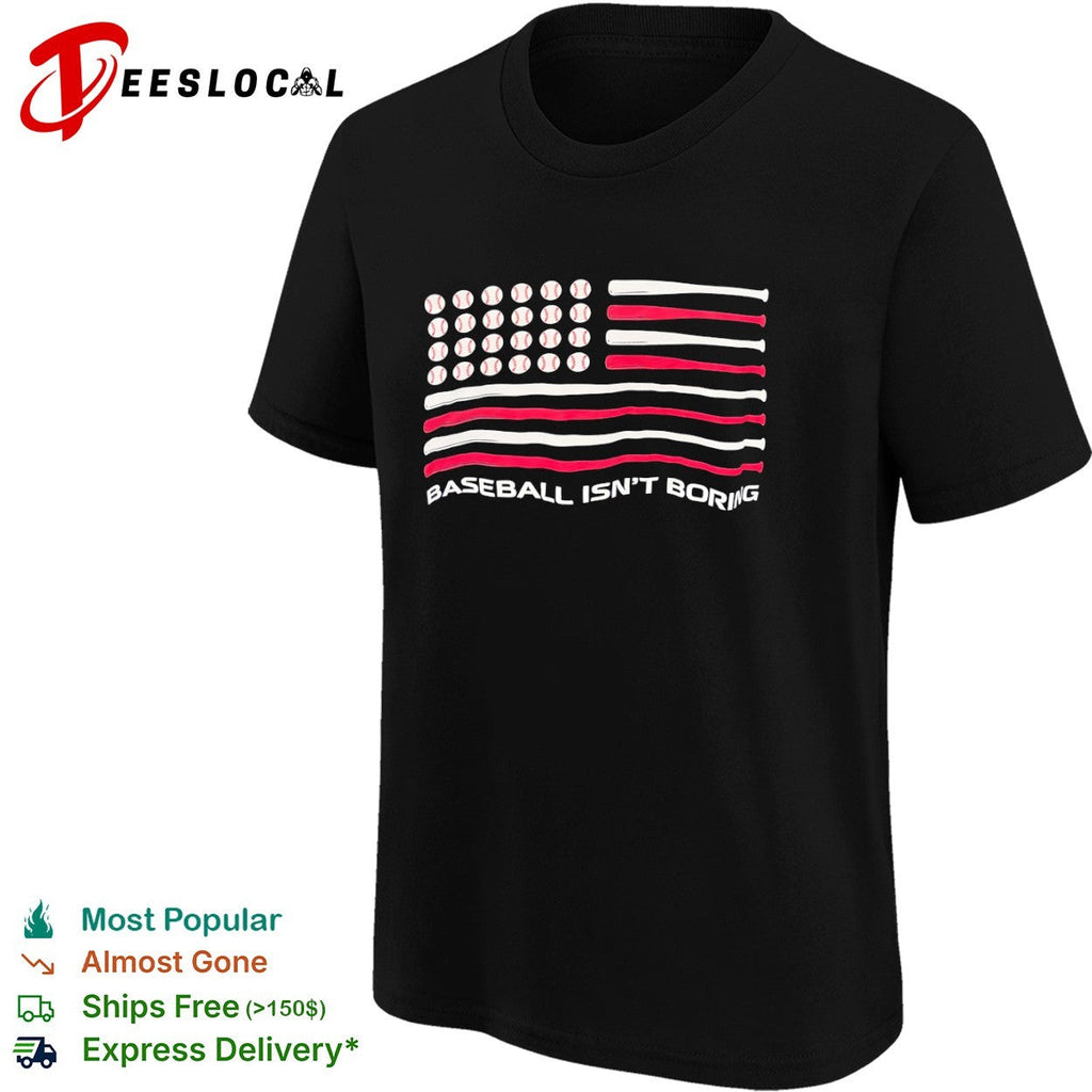 Baseball Isnt Boring American Flag shirt Unisex