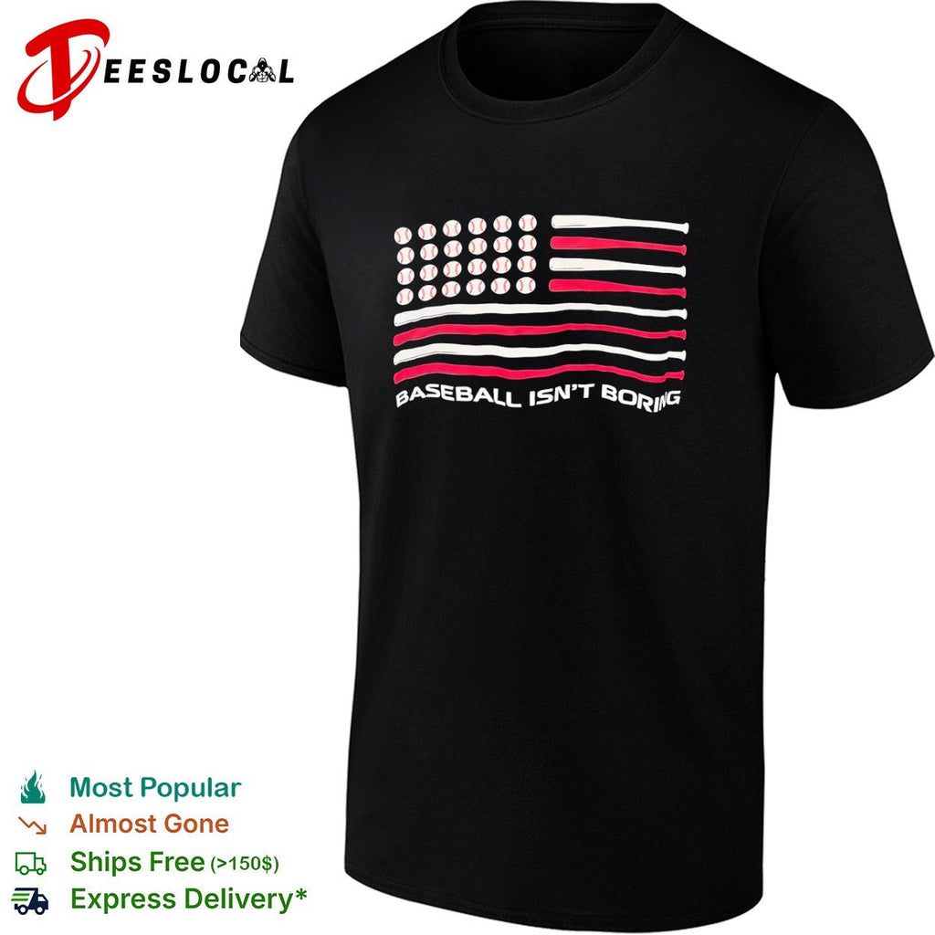 Baseball Isnt Boring American Flag shirt Unisex
