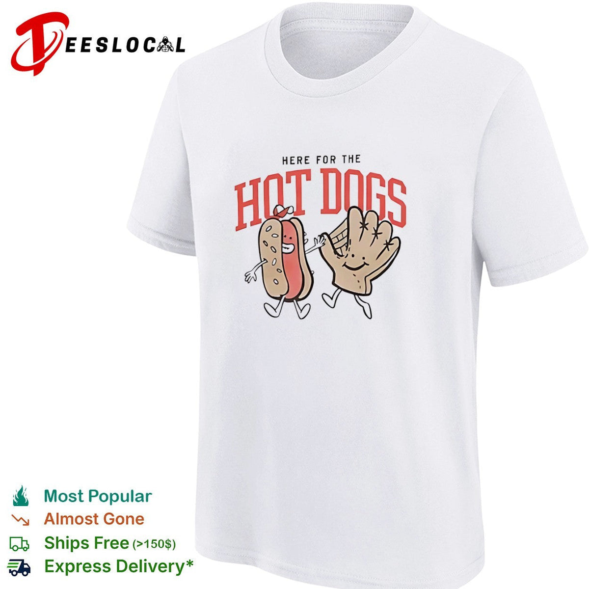 Baseball glove here for the hot dogs shirt Unisex