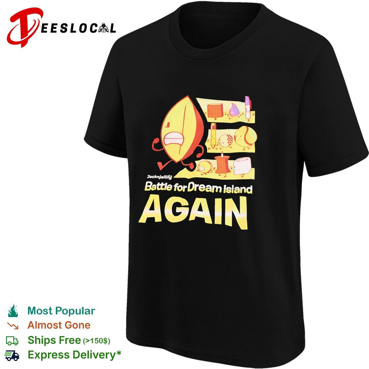 Battle for Dream Island Again Leafy Blocky Teardrop Pen Pencil Golf Ball Tennis shirt Unisex