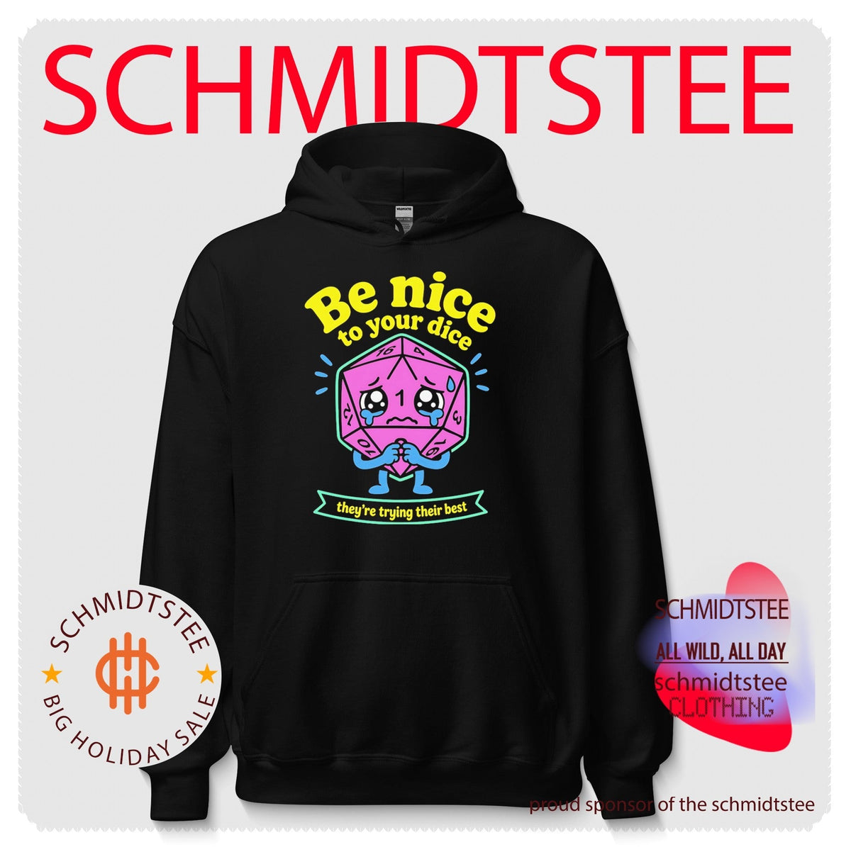 Be Nice to Your Dice Neon They Are Trying Their Best shirt Unisex
