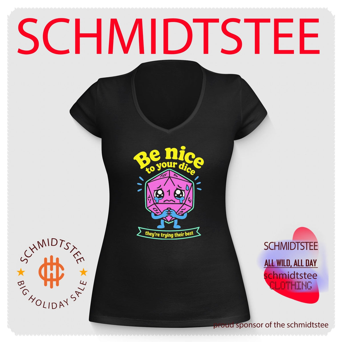 Be Nice to Your Dice Neon They Are Trying Their Best shirt Unisex