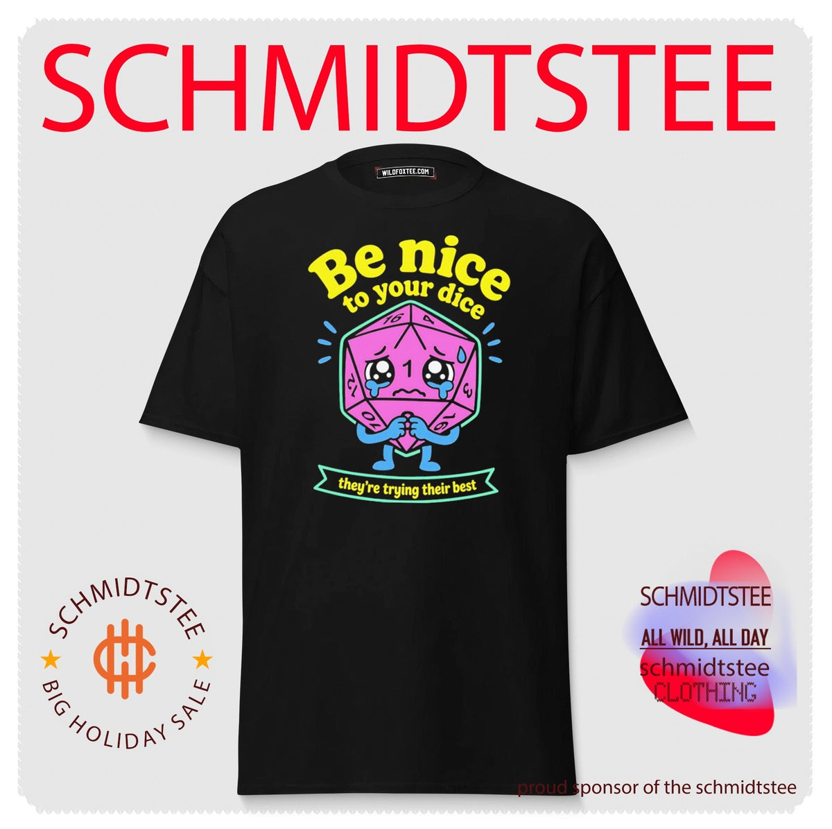 Be Nice to Your Dice Neon They Are Trying Their Best shirt Unisex