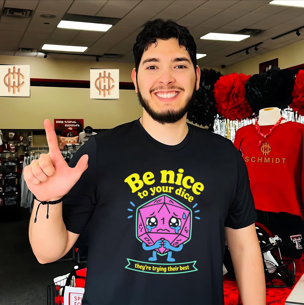 Be Nice to Your Dice Neon They Are Trying Their Best shirt Unisex