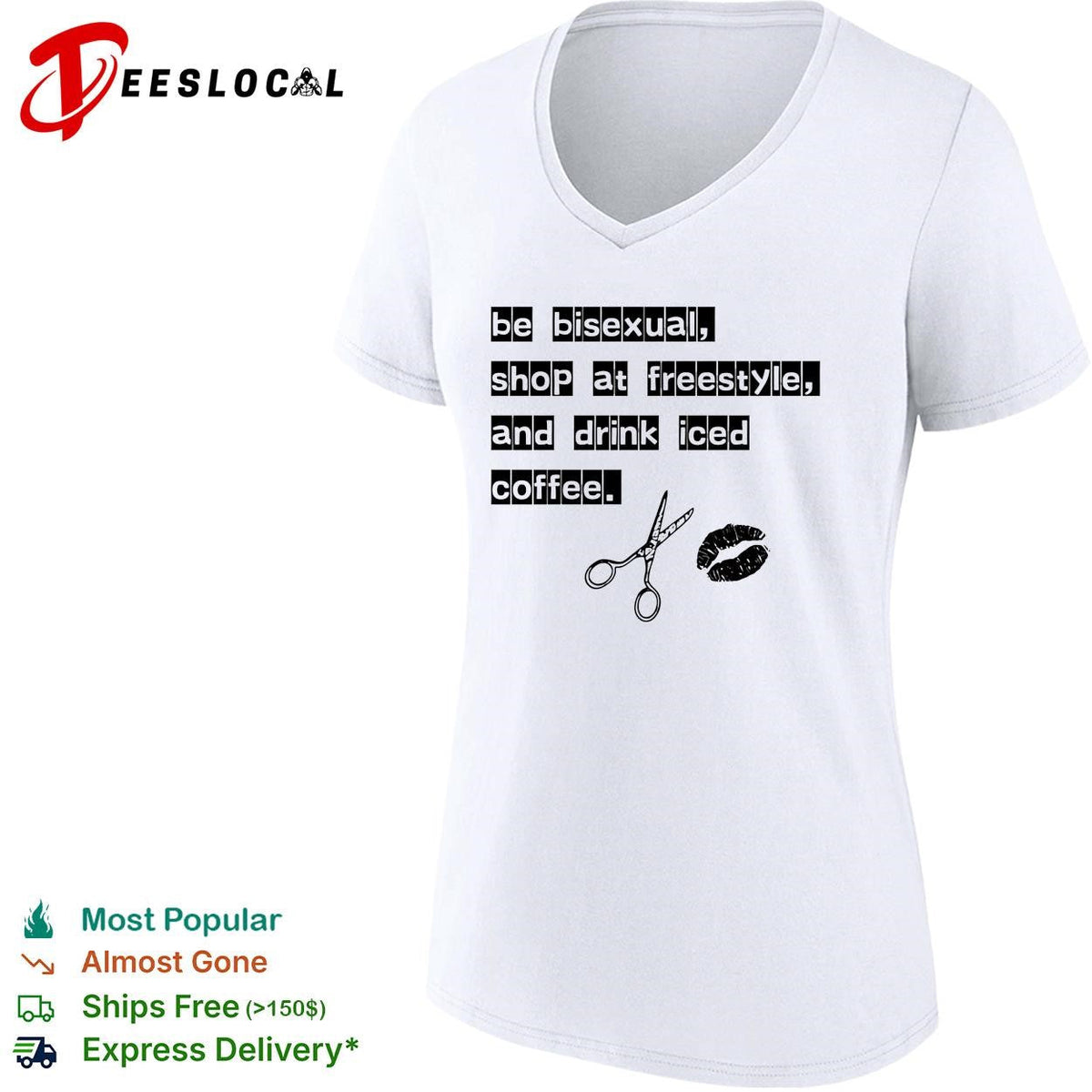 Be bisexual at freestyle and drink iced coffee shirt Unisex
