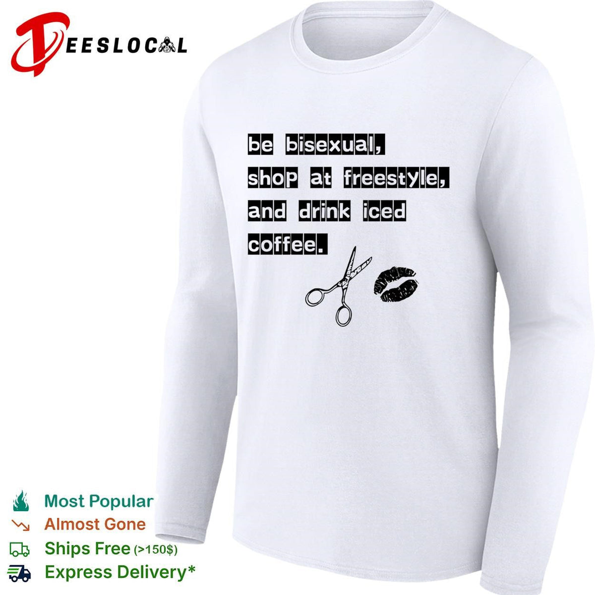 Be bisexual at freestyle and drink iced coffee shirt Unisex