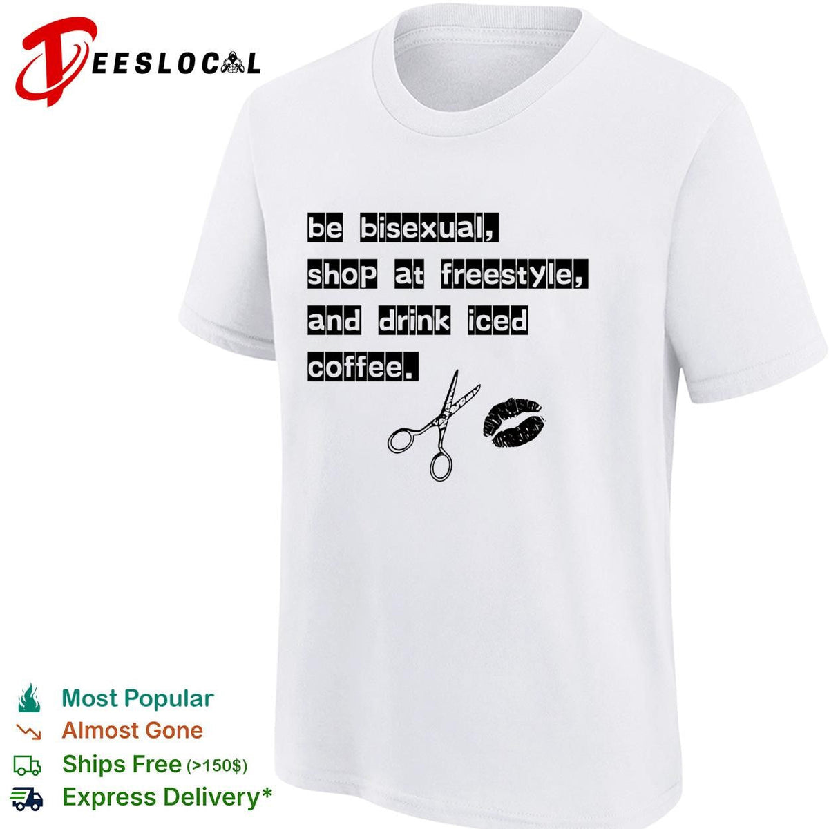 Be bisexual at freestyle and drink iced coffee shirt Unisex