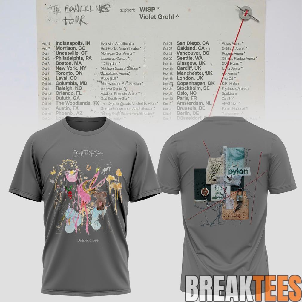 Beabadoobee – The Powerlines Tour Beatopia Art Shirt Unisex