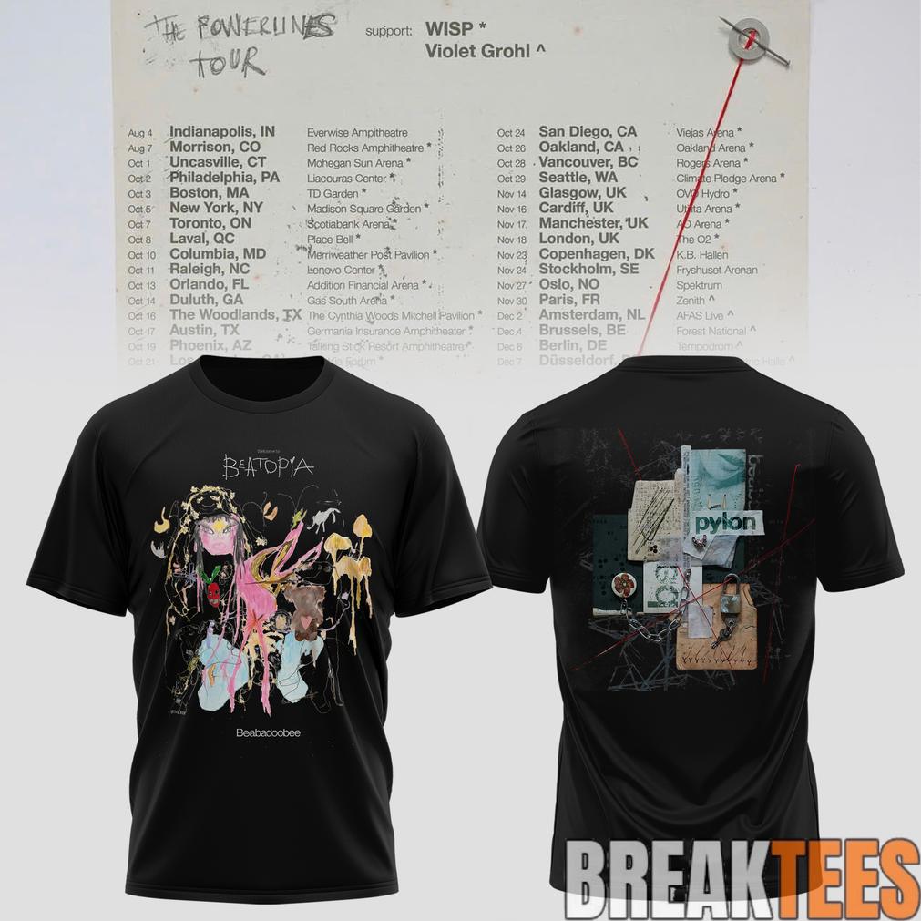 Beabadoobee – The Powerlines Tour Beatopia Art Shirt Unisex