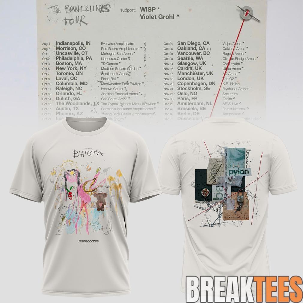 Beabadoobee – The Powerlines Tour Beatopia Art Shirt Unisex