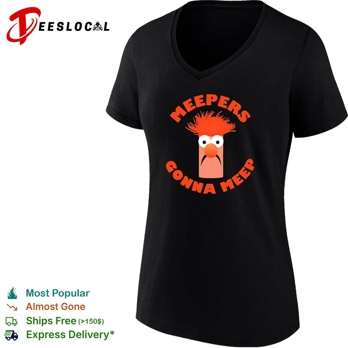 Beaker Muppets meepers gonna meep bold arch text cartoon art shirt Unisex