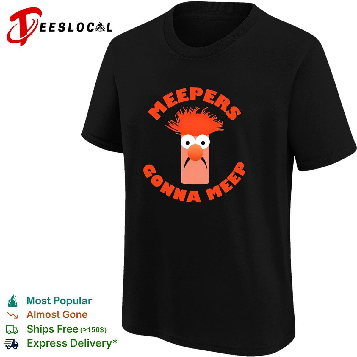 Beaker Muppets meepers gonna meep bold arch text cartoon art shirt Unisex