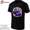 Bear saluting American flag bandana shirt Unisex