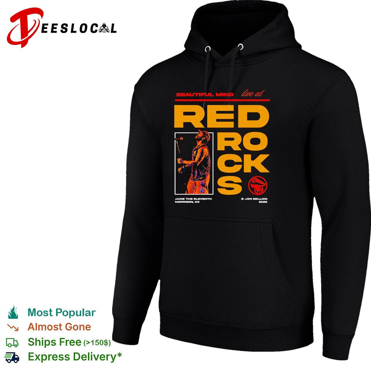Beautiful Mind live Red Rocks Morrison Colorado June 11 2026 concert shirt Unisex