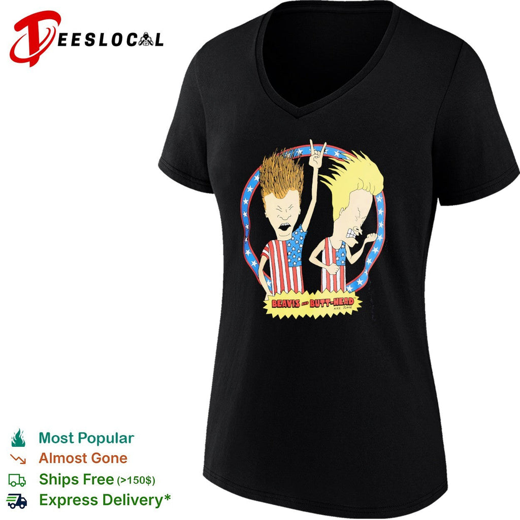 Beavis and Butt-Head Mike Judge American Flag Patriotic Stars and Stripes shirt Unisex