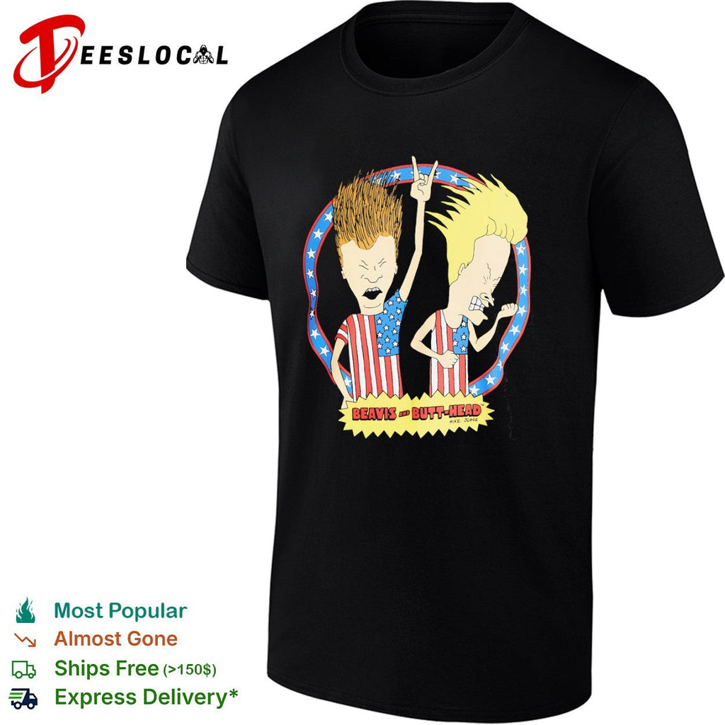 Beavis and Butt-Head Mike Judge American Flag Patriotic Stars and Stripes shirt Unisex