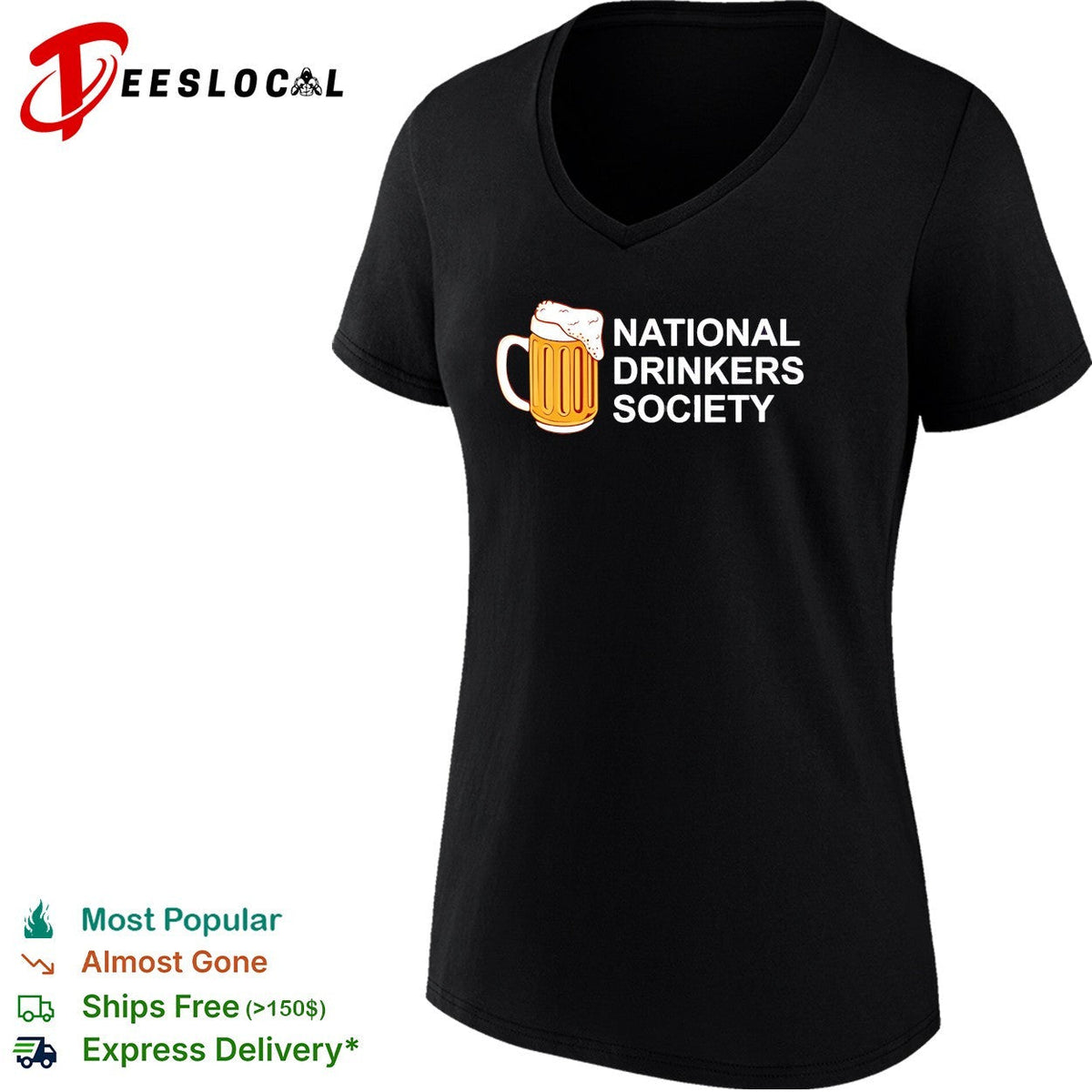 Beer mug national drinkers society funny shirt Unisex