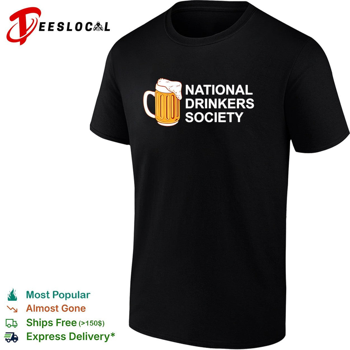 Beer mug national drinkers society funny shirt Unisex