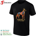 Belgian Malinois America 1776 2026 Patriotic Stained Glass Design Dog Lover shirt Unisex