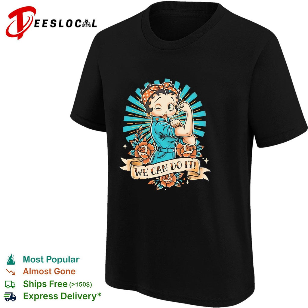 Betty the Riveter style of Rosie the Riveter and vintage shirt Unisex