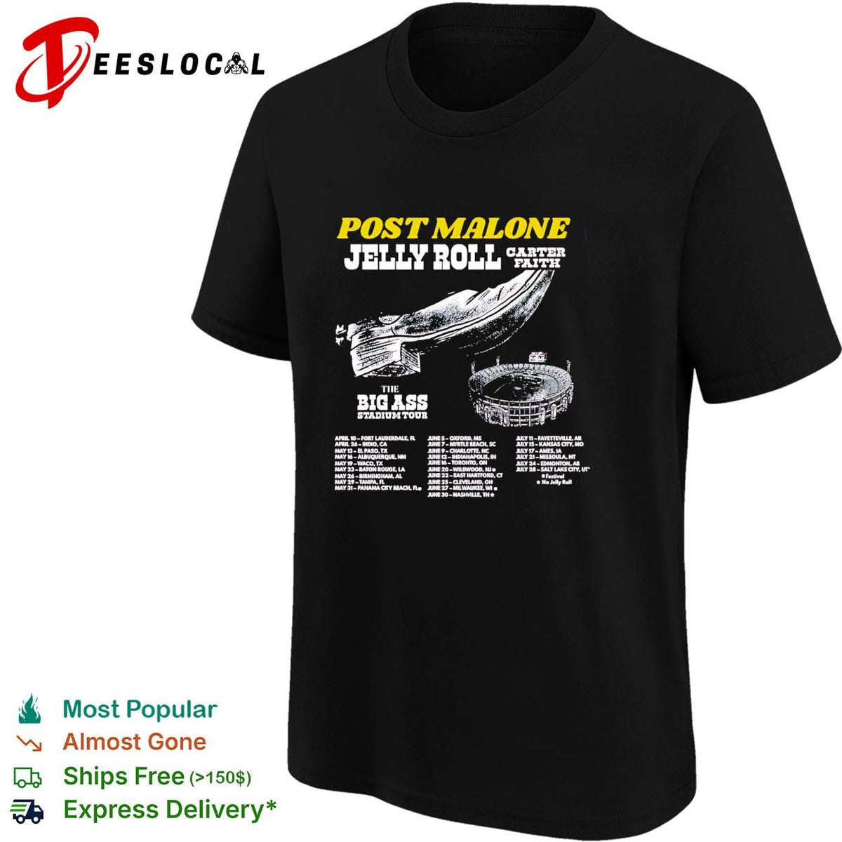 Big Ass Stadium Tour concert dates list artists lineup shirt Unisex