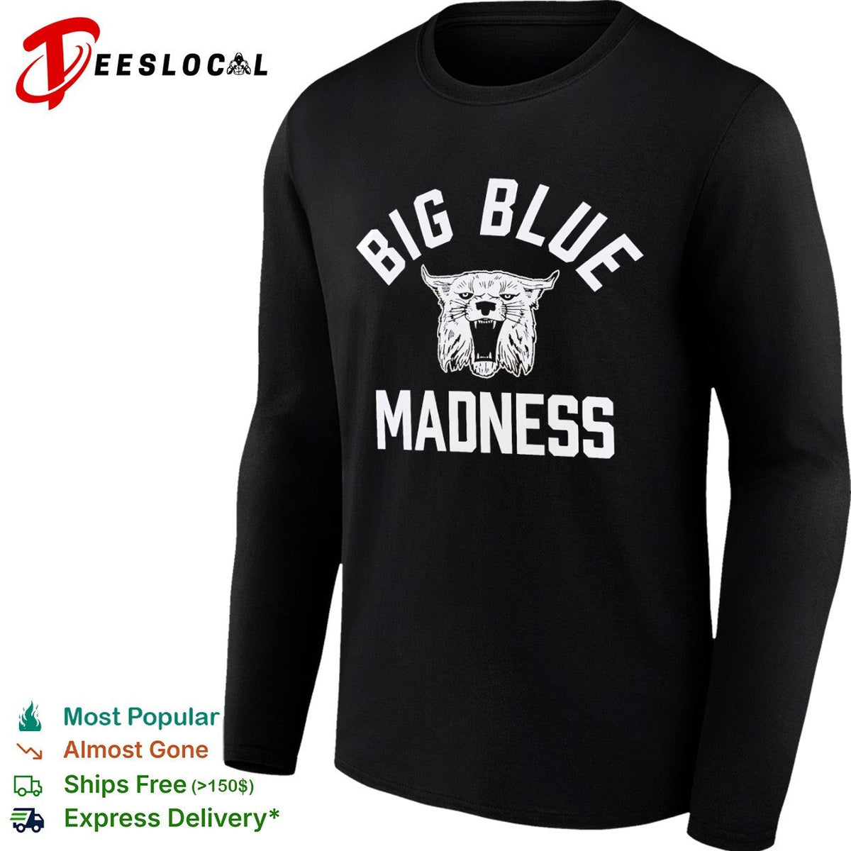 Big Blue Madness Kentucky Wildcats NCAA basketball fan collegiate team mascot shirt Unisex