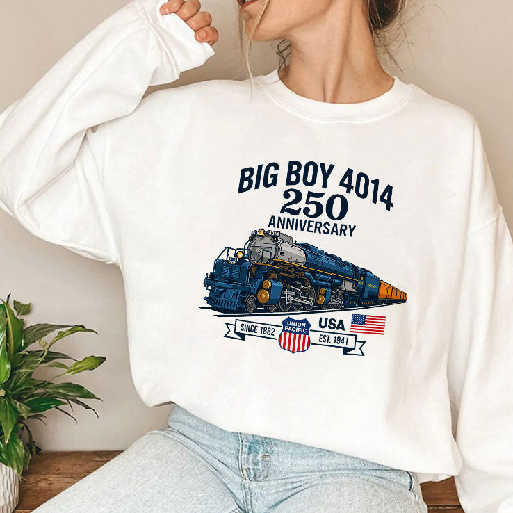 Big Boy 4014 Train 250th Anniversary Patriotic American Locomotive Shirt Unisex