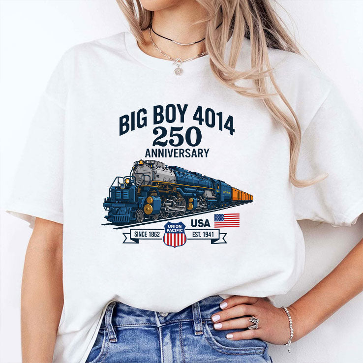 Big Boy 4014 Train 250th Anniversary Patriotic American Locomotive Shirt Unisex