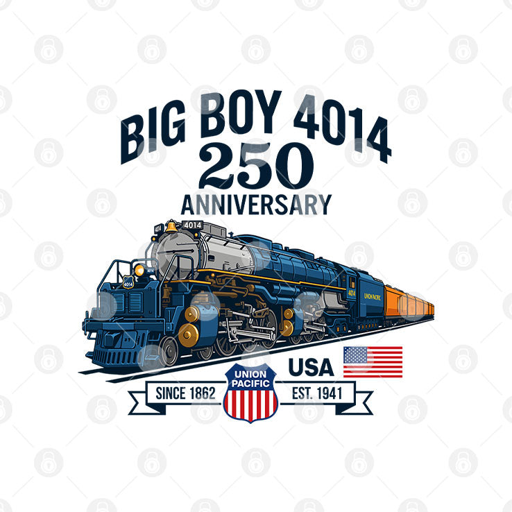 Big Boy 4014 Train 250th Anniversary Patriotic American Locomotive Shirt Unisex