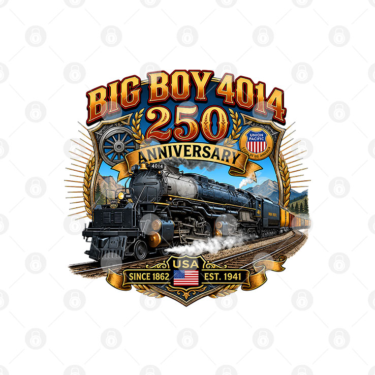 Big Boy 4014 Train USA 250th Anniversary T Shirt Unisex