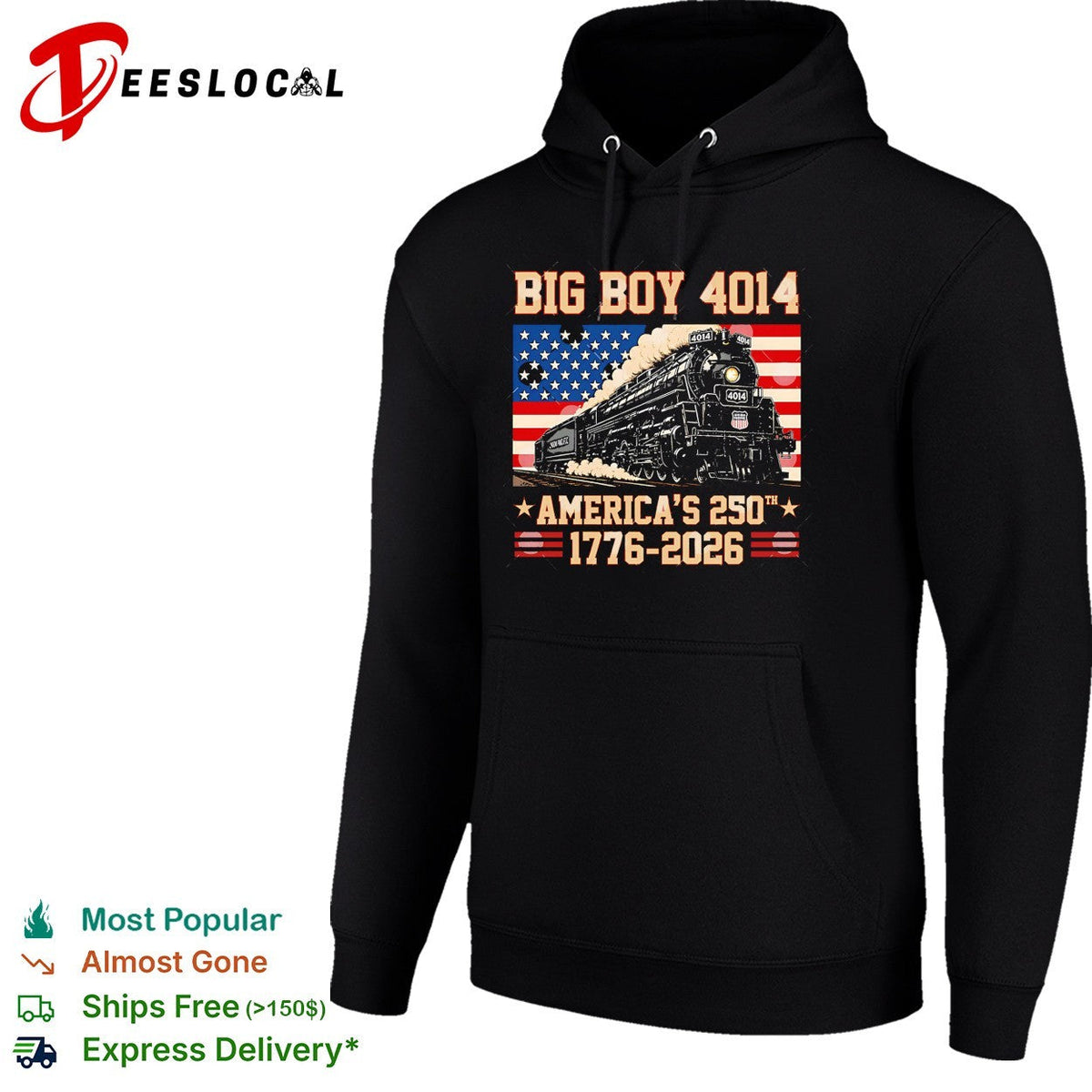 Big Boy 4014 Union Pacific Americas 250th anniversary 1776 2026 dark shirt Unisex