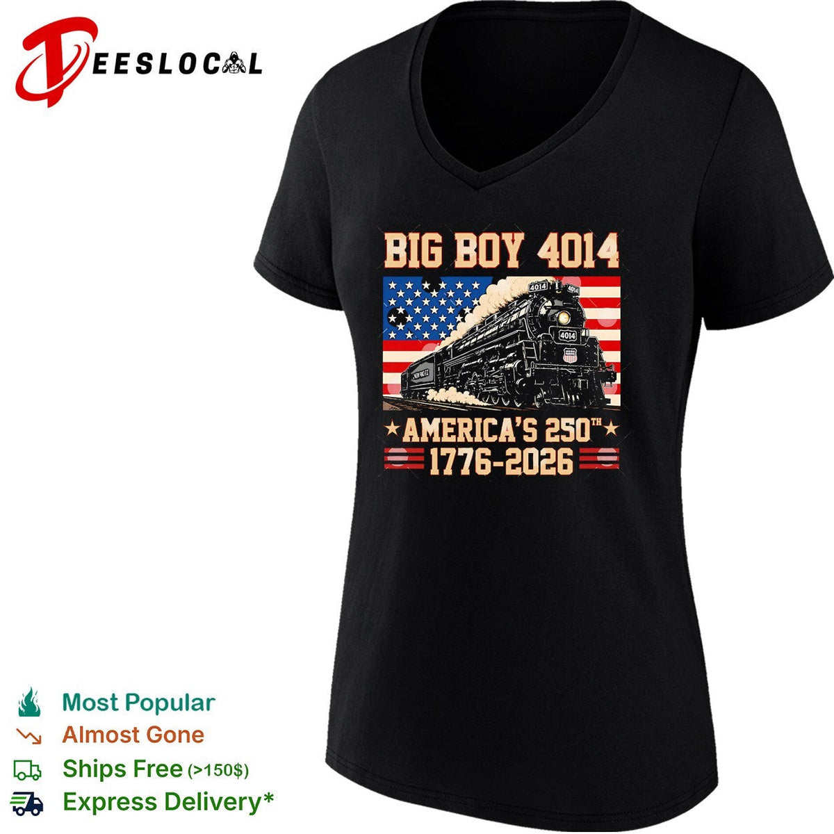 Big Boy 4014 Union Pacific Americas 250th anniversary 1776 2026 dark shirt Unisex